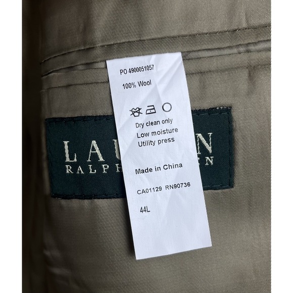 Lauren Ralph Lauren Blazer Mens‎ 44L Brown Wool Sport Coat Jacket Tweed Classic - Picture 4 of 8